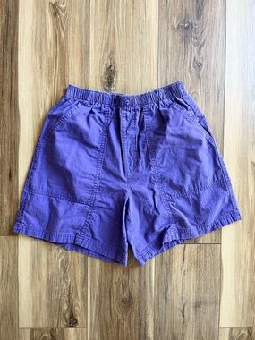 Bobbie Brooks Purple Cotton High Rise Shorts Medium Vintage Casual Retro Mom Fit